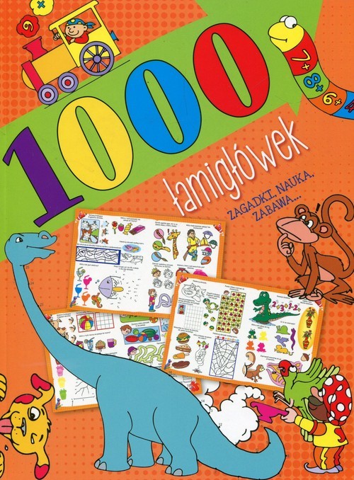 okładka 1000 łamigłówek Zagadki, nauka, zabawa książka