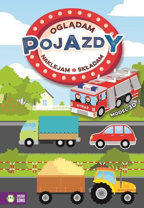 okładka Oglądam naklejam składam Pojazdy książka