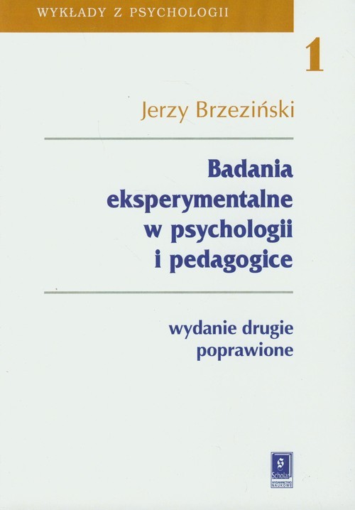 okładka Badania eksperymentalne w psychologii i pedagogice książka | Jerzy Brzeziński