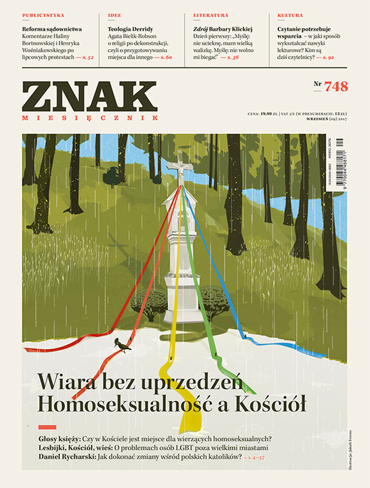okładka ZNAK 748  9/2017: Wiara bez uprzedzeń. Homoseksualność a Kościół  książka