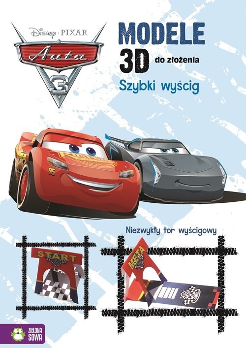 okładka Modele 3D do złożenia Szybki wyścig Auta 3 książka