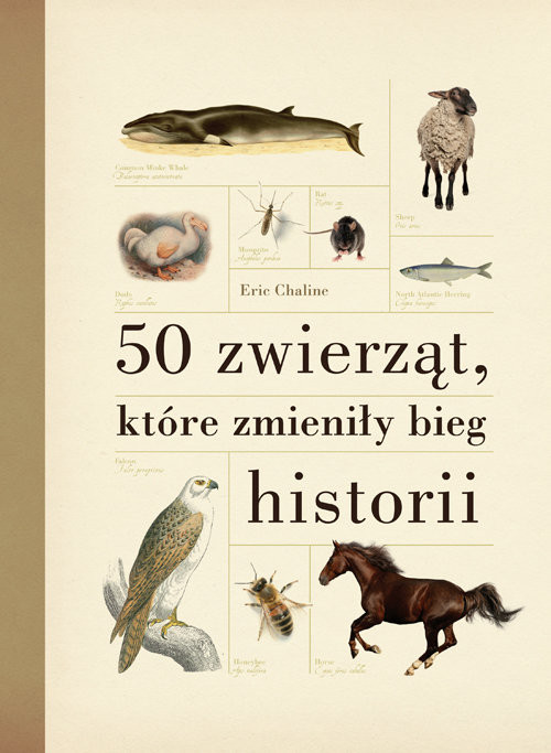 okładka 50 zwierząt, które zmieniły bieg historii książka | Eric Chaline