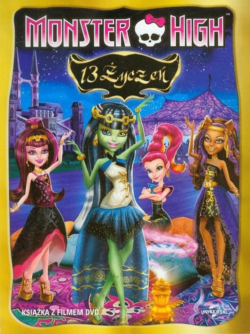 okładka Monster High 13 życzeń + DVD książka