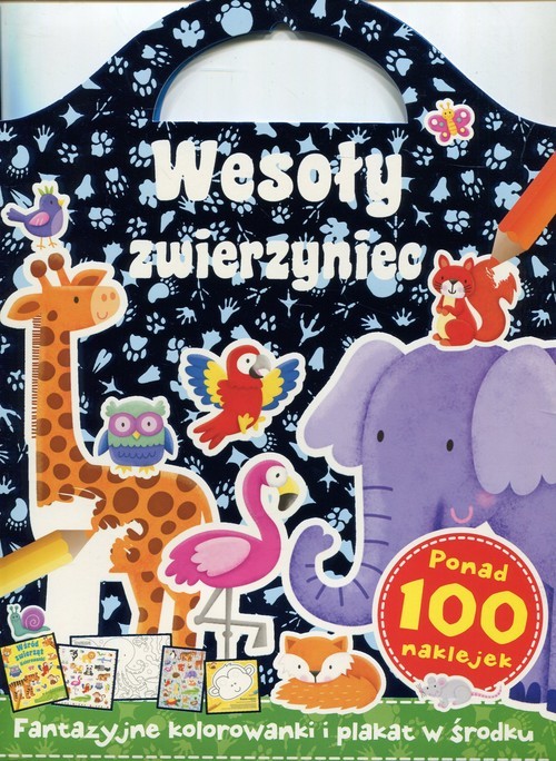 okładka Wesoły zwierzyniec Fantazyjne kolorowanki książka