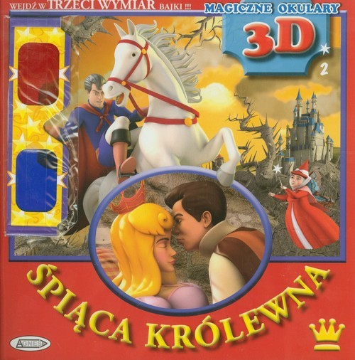 okładka Śpiąca królewna 3D magiczne okulary książka