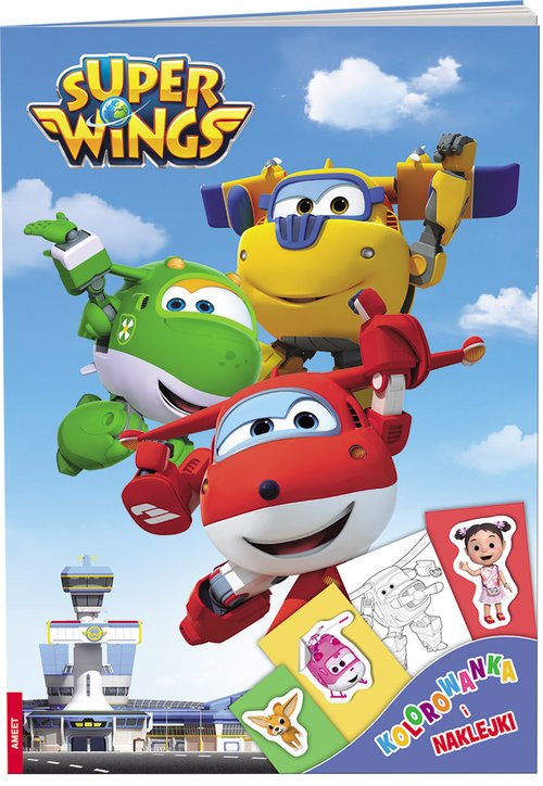 okładka Super Wings Kolorowanka i naklejki książka