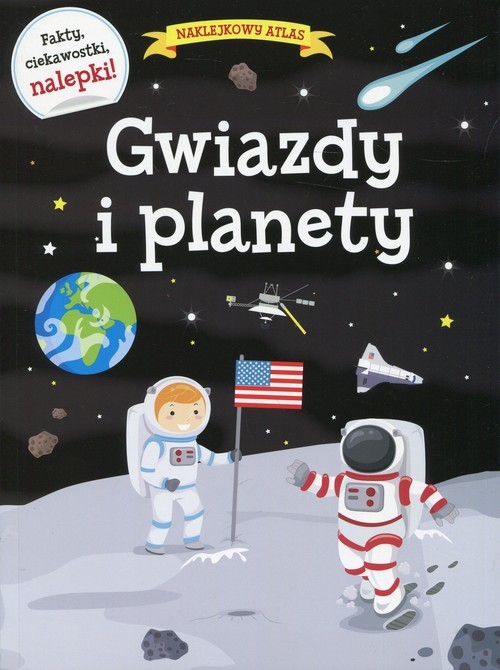 okładka Naklejkowy atlas Gwiazdy i planety książka