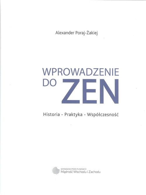 okładka Wprowadzenie do ZEN książka | Alexander Poraj-Żakiel