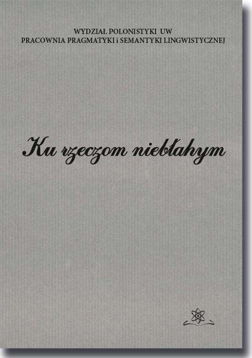 okładka Ku rzeczom niebłahym książka