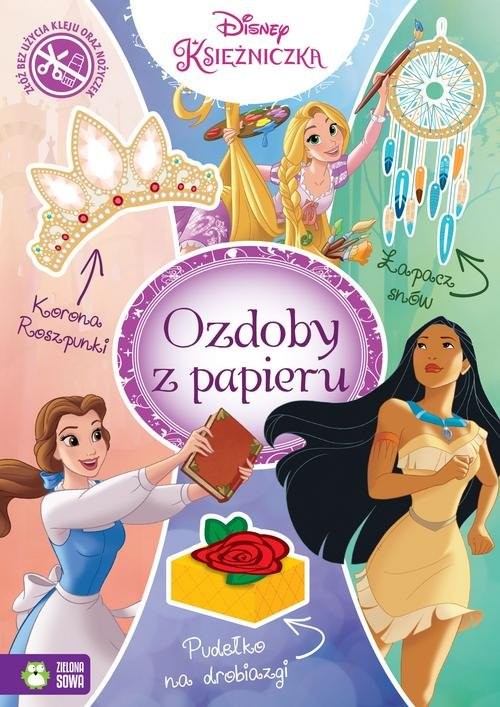 okładka Ozdoby z papieru Księżniczki Disney książka | Natalia Berlik