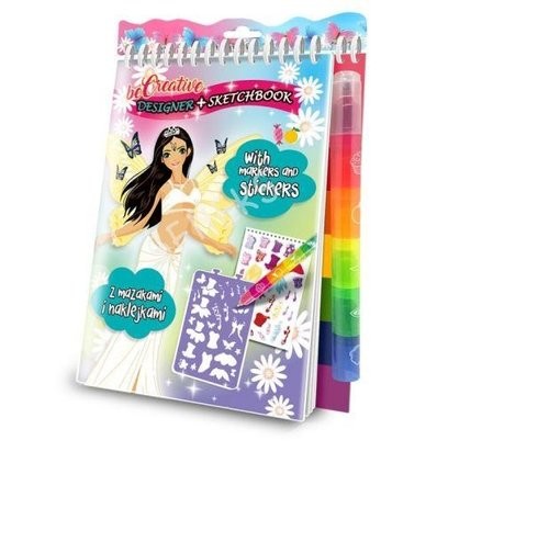 okładka Malowanka kreatywna MD757 z mazakami i naklejkami książka