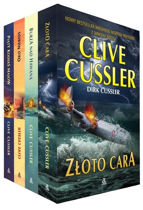okładka Złoto cara / Burza nad Hawaną / Oko Niebios / Piąty kodeks Majów Pakiet książka | Clive Cussler
