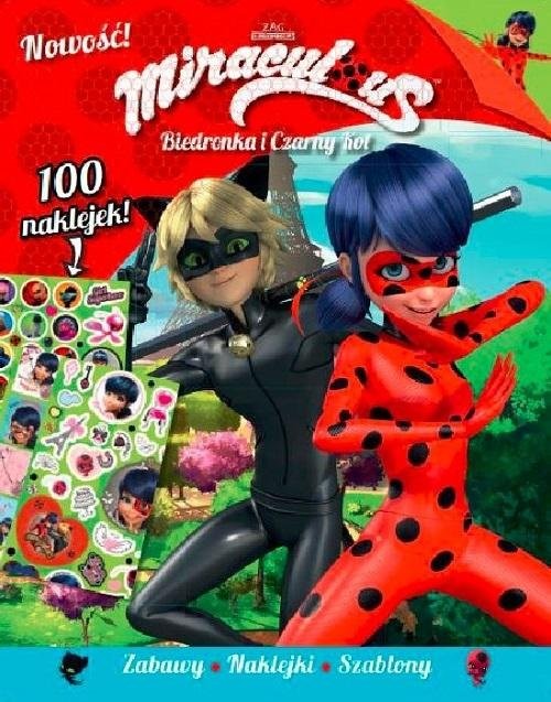 okładka Biedronka i Czarny Kot Zabawy naklejki książka