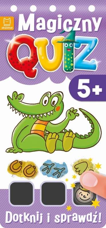 okładka Magiczny quiz Potrzyj i sprawdź od 5 lat Fioletowy książka