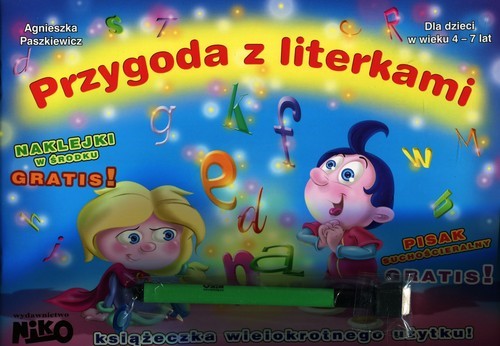 okładka Przygoda z literkami Pisak suchościeralny + naklejki gratis książka | Agnieszka Paszkiewicz
