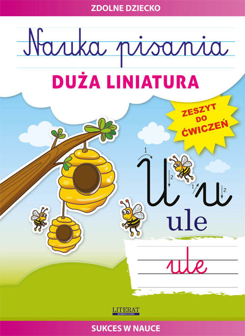 okładka Nauka pisania Duża liniatura Zeszyt do ćwiczeń książka | Beata Guzowska