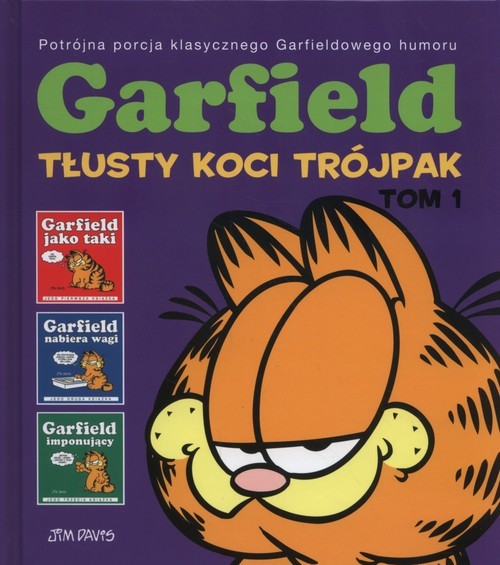 okładka Garfield Tłusty koci trójpak Tom 1 książka | Jim Davis