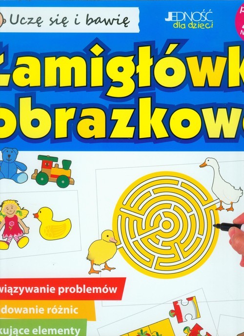 okładka Uczę się i bawię Łamigłówki obrazkowe książka