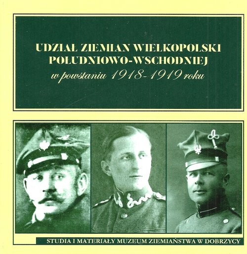 okładka Udział ziemian Wielkopolski południowo-wschodniej w powstaniu 1918-1919 roku Studia i materiały Muzeum Ziemiaństwa w Dobrzycy tom 4 książka