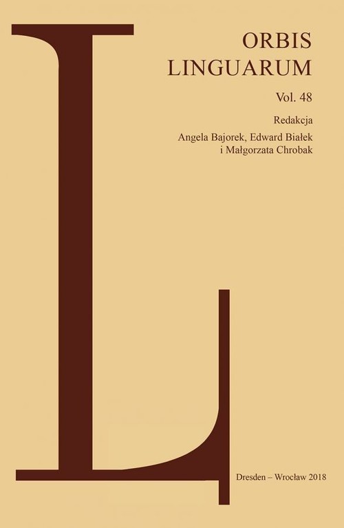 okładka Orbis Linguarum vol.48 książka