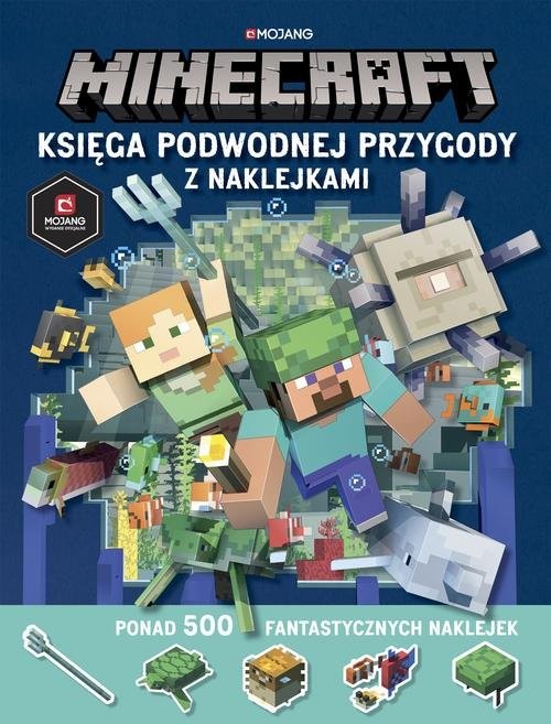 okładka Minecraft Księga podwodnej przygody z naklejkami książka