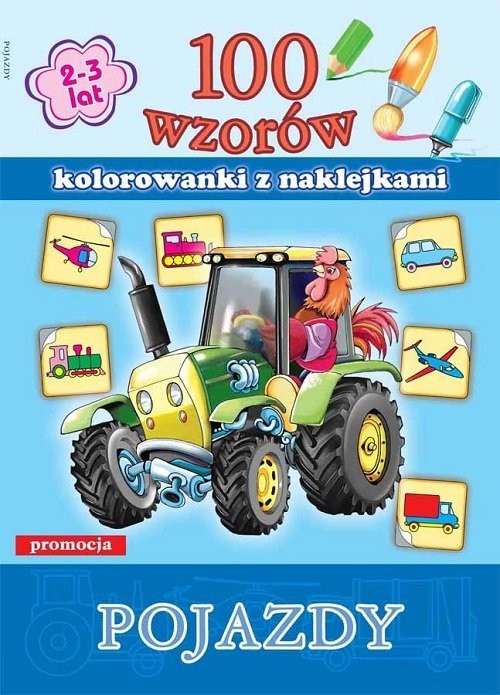 okładka Pojazdy  100 wzorów z naklejkami książka