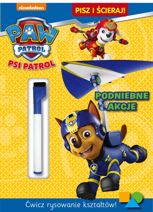 okładka Psi Patrol Pisz i ścieraj Podniebne akcje książka