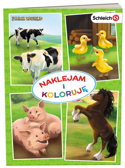 okładka SCHLEICH Farm World Naklejam i koloruję NAK-8301 książka