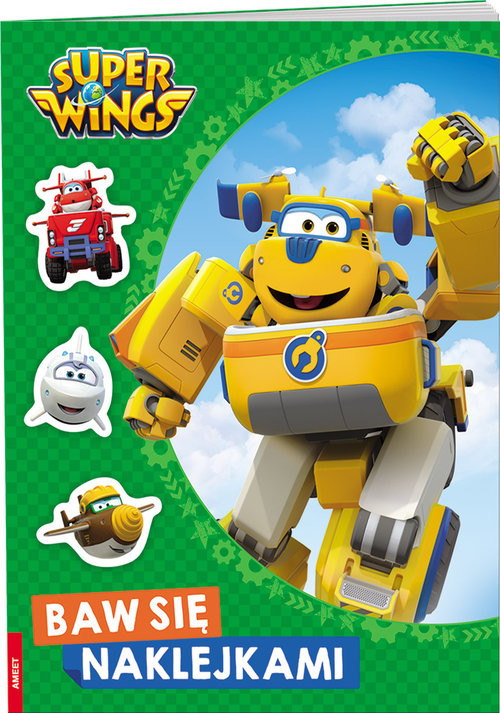 okładka Super Wings Baw się naklejkami książka
