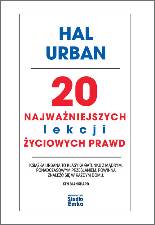 okładka 20 najważniejszych lekcji życiowych prawd książka | Hal Urban