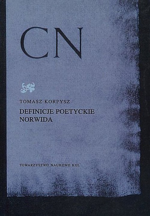 okładka Definicje poetyckie Norwida książka | Korpysz Tomasz