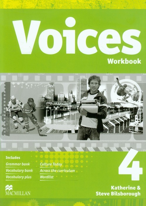 okładka Voices 4 Workbook z płytą CD Gimnazjum książka | Katherine Bilsborough, Steve Bilsborough