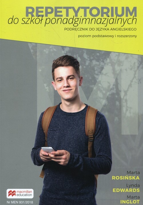 okładka Repetytorium do szkół ponadgimnazjalnych Podręcznik do języka angielskiego Poziom podstawowy i rozszerzony B1/B2 książka | Marta Rosińska, Lynda Edwards, Marta Inglot