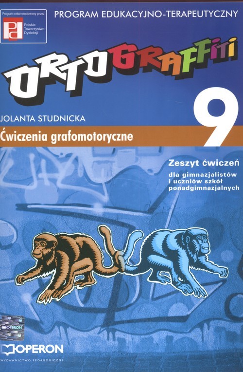 okładka Ortograffiti 9 Zeszyt ćwiczeń Ćwiczenia grafomotoryczne Gimnazjum książka | Studnicka Jolanta