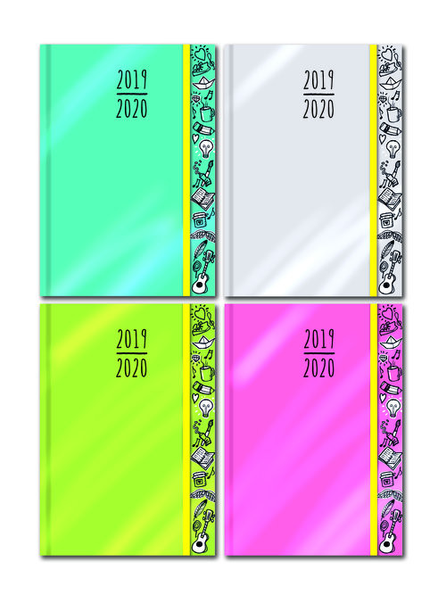 okładka Terminarz wyjątkowej dziewczyny 2019/2020 4 kolory mix książka | i pomysł serii: Agnieszka Porzezińska Koncepcja, Wrona Justyna opracowanie