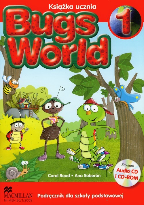 okładka Bugs World 1 Podręcznik z płytą CD Szkoła podstawowa książka | Carol Read, Ana Soberon