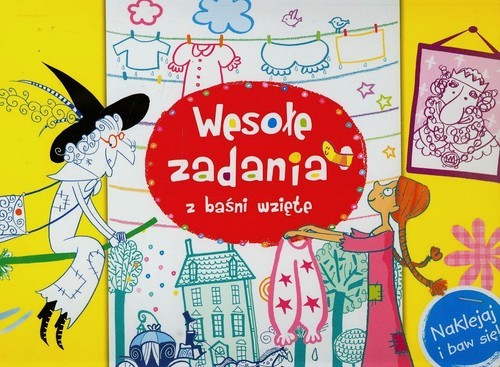 okładka Wesołe zadania z baśni wzięte Naklejaj i baw książka | Anna Wiśniewska