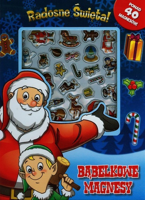okładka Radosne święta Bąbelkowe magnesy książka | Eaves Katherine