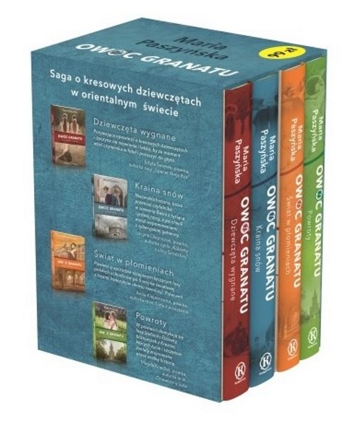okładka Owoc granatu Dziewczęta wygnane / Kraina snów / Świat w płomieniach / Powroty Pakiet książka | Maria Paszyńska