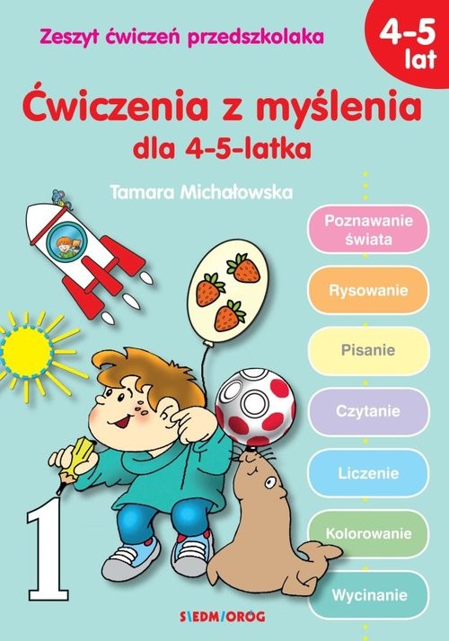 okładka Ćwiczenia z myślenia dla 4-5-latka książka | Tamara Michałowska