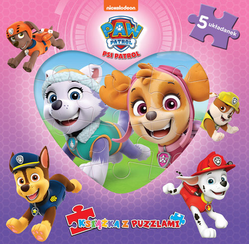 okładka Psi Patrol Książka z puzzlami Sky i Everest książka