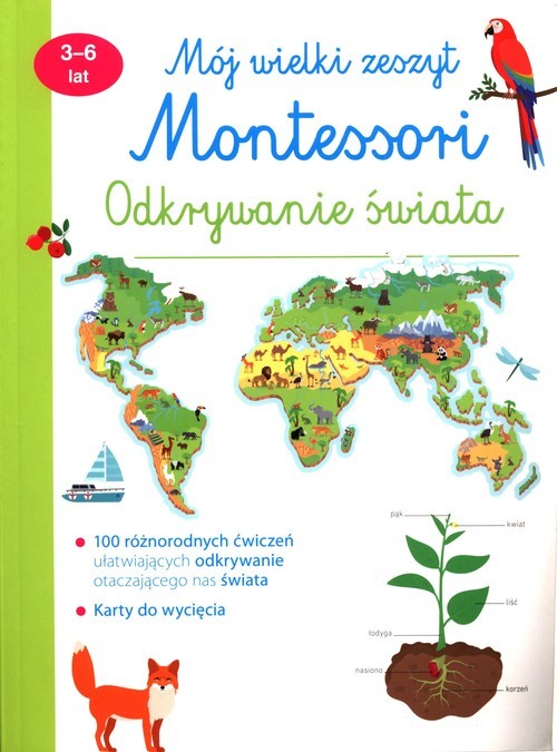 okładka Mój wielki zeszyt Montessori Odkrywanie świata 3-6 lat książka