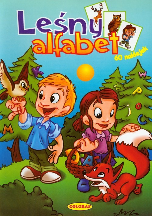 okładka Leśny alfabet 60 naklejek książka