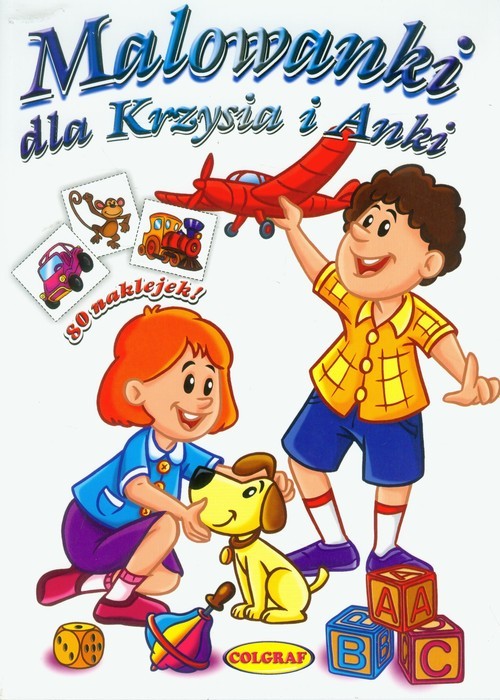 okładka Malowanki Krzysia i Anki 80 naklejek książka