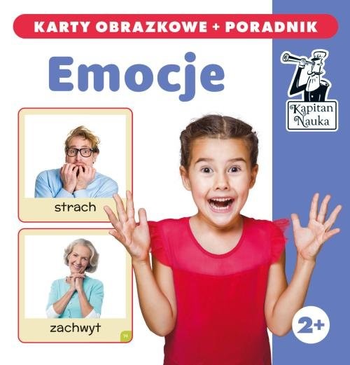 okładka Kapitan Nauka Emocje karty obrazkowe + poradnik książka