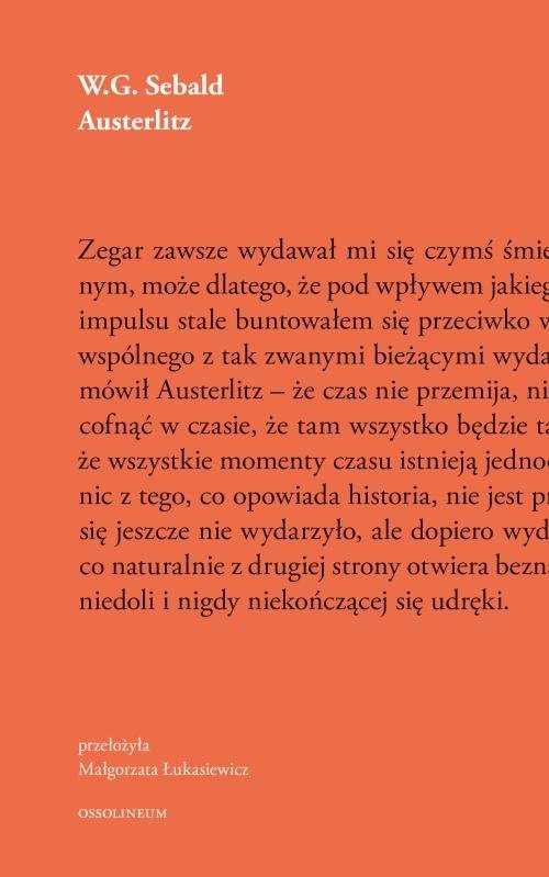 okładka Austerlitz książka | Sebald W.G.