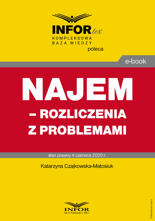 okładka Najem – rozliczenia z problemami ebook | pdf | Katarzyna Czajkowska-Matosiuk