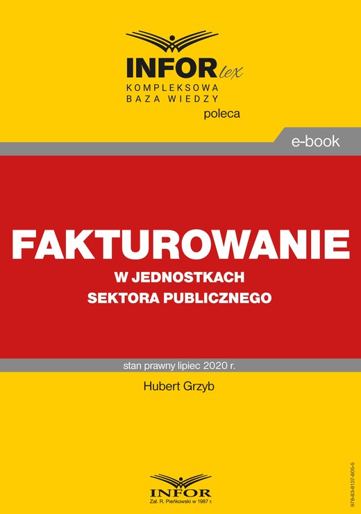 okładka Fakturowanie w jednostkach sektora publicznego ebook | pdf | Hubert Grzyb