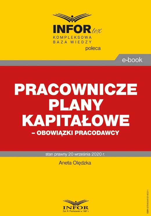 okładka Pracownicze plany kapitałowe – obowiązki pracodawcy ebook | pdf | dr Aneta Olędzka
