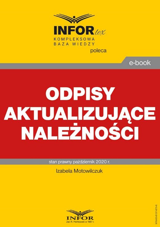 okładka Odpisy aktualizujące należności ebook | pdf | Izabela Motowilczuk